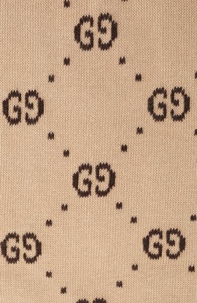 Детские хлопковые гольфы GUCCI коричневого цвета по цене 6575 руб., арт. 503509/4K541 | Фото 2 Детские хлопковые гольфы GUCCI коричневого цвета, арт. 503509/4K541 | Фото 2