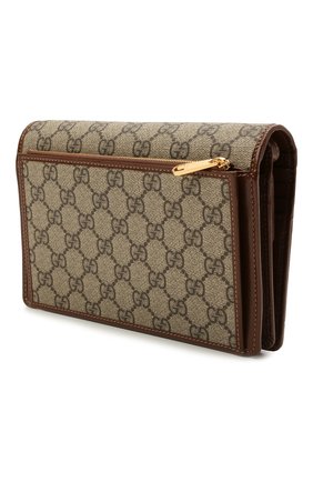 Женские кошелек GUCCI коричневого цвета по цене 94500 руб., арт. 658548/HUHQG | Фото 2 Женские кошелек GUCCI коричневого цвета, арт. 658548/HUHQG | Фото 2 (Материал: Текстиль, Синтетический материал; Кросс-КТ: другое)