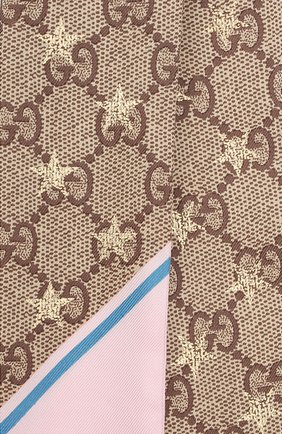 Женский шелковый платок GUCCI разноцветного цвета по цене 17300 руб., арт. 663716/3G001 | Фото 2 Женский шелковый платок GUCCI разноцветного цвета, арт. 663716/3G001 | Фото 2