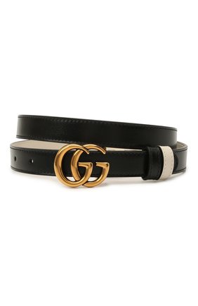 Женский кожаный ремень GUCCI черно-белого цвета по цене 40600 руб., арт. 659418/0YATC | Фото 1 Женский кожаный ремень GUCCI черно-белого цвета, арт. 659418/0YATC | Фото 1