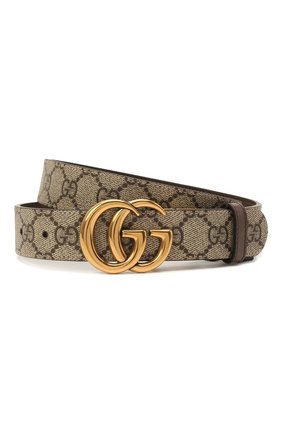 Женский ремень GUCCI коричневого цвета по цене 40600 руб., арт. 659417/92TIC | Фото 1 Женский ремень GUCCI коричневого цвета, арт. 659417/92TIC | Фото 1 (Материал: Текстиль, Синтетический материал)