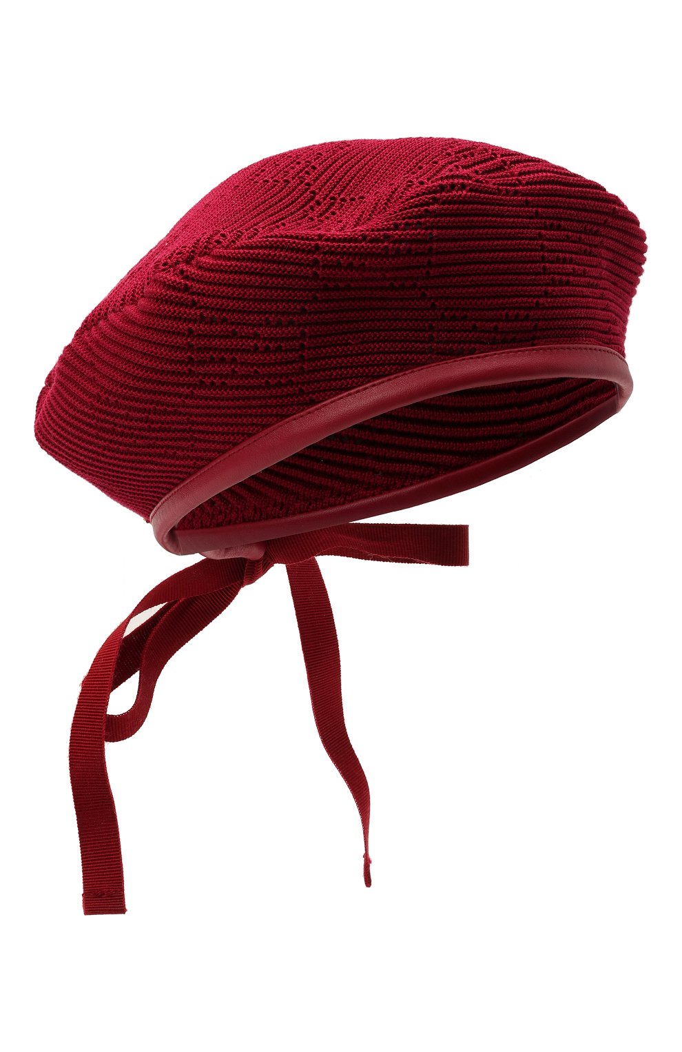 Женский хлопковый берет GUCCI красного цвета, арт. 656574/3HAC5 | Фото 1 (Материал: Текстиль, Хлопок)