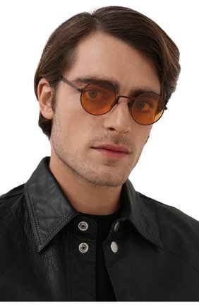 Мужские солнцезащитные очки KITON коричневого цвета, арт. U0C00101/00R | Фото 2 (Тип очков: С/з; Региональные ограничения белый список (Axapta Mercury): RU; Кросс-КТ: С/з-мужское; Очки форма: Круглые; Оптика Гендер: оптика-мужское)