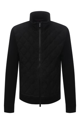 Мужской комбинированный кардиган ERMENEGILDO ZEGNA черного цвета по цене 637500 руб., арт. UVPNP/V168 | Фото 1 Мужской комбинированный кардиган ERMENEGILDO ZEGNA черного цвета, арт. UVPNP/V168 | Фото 1 (Длина (для топов): Стандартные; Рукава: Длинные; Материал подклада: Синтетический материал; Стили: Кэжуэл; Материал утеплителя: Пух и перо; Мужское Кросс-КТ: Кардиган-одежда; Материал внешний: Натуральная кожа)