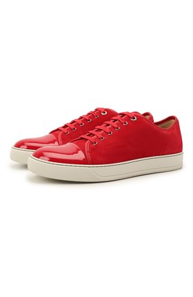 Мужские замшевые кеды dbb1 LANVIN красного цвета по цене 47250 руб., арт. FM-SKDBB1-VBAL-A21 | Фото 1 Мужские замшевые кеды dbb1 LANVIN красного цвета, арт. FM-SKDBB1-VBAL-A21 | Фото 1 (Материал внутренний: Натуральная кожа; Подошва: Массивная; Материал внешний: Замша, Кожа; Материал утеплителя: Без утеплителя; Длина стельки: 29,5, 28,8, 27,4, 28,2, 26,5; Стили: Классический; толщина подошвы: 3,3; ширина носка стельки: 8,7)