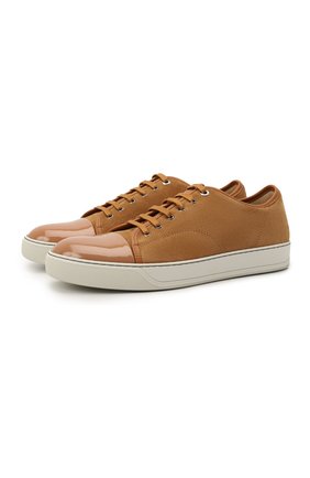 Мужские замшевые кеды dbb1 LANVIN светло-коричневого цвета по цене 47250 руб., арт. FM-SKDBB1-VBAL-A21 | Фото 1 Мужские замшевые кеды dbb1 LANVIN светло-коричневого цвета, арт. FM-SKDBB1-VBAL-A21 | Фото 1 (Материал внутренний: Натуральная кожа; Подошва: Массивная; Материал внешний: Замша, Кожа; Материал утеплителя: Без утеплителя; Длина стельки: 31,2; Стили: Классический; ширина носка стельки: 10; толщина подошвы: 3,3)