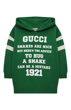 Детский хлопковое худи GUCCI зеленого цвета по цене 36800 руб., арт. 660769/XJDMF | Фото 1 Детский хлопковое худи GUCCI зеленого цвета, арт. 660769/XJDMF | Фото 1