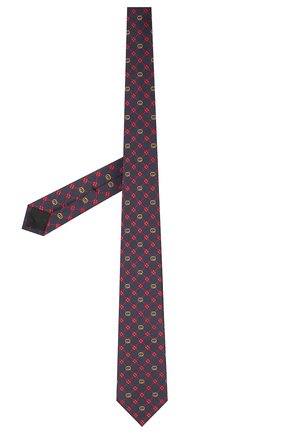 Мужской шелковый галстук GUCCI темно-синего цвета по цене 19000 руб., арт. 658242/4E002 | Фото 2 Мужской шелковый галстук GUCCI темно-синего цвета, арт. 658242/4E002 | Фото 2