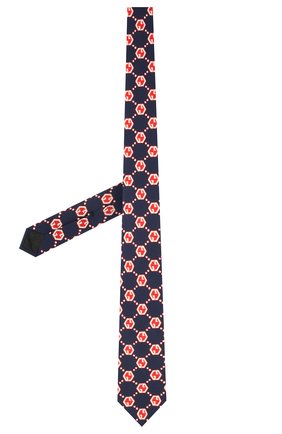 Мужской шелковый галстук GUCCI темно-синего цвета по цене 19000 руб., арт. 655281/4E005 | Фото 2 Мужской шелковый галстук GUCCI темно-синего цвета, арт. 655281/4E005 | Фото 2