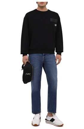Мужской хлопковый свитшот DOLCE & GABBANA черного цвета по цене 52600 руб., арт. G9UF3Z/G7A2D | Фото 2 Мужской хлопковый свитшот DOLCE & GABBANA черного цвета, арт. G9UF3Z/G7A2D | Фото 2