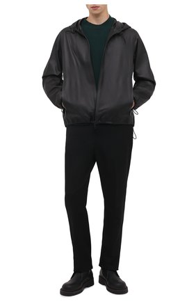 Мужской кожаный бомбер BOTTEGA VENETA черного цвета по цене 391500 руб., арт. 666898/VKVL0 | Фото 2 Мужской кожаный бомбер BOTTEGA VENETA черного цвета, арт. 666898/VKVL0 | Фото 2