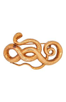 Женская брошь serpentes DZHANELLI золотого цвета по цене 28600 руб., арт. 0361 | Фото 1 Женская брошь serpentes DZHANELLI золотого цвета, арт. 0361 | Фото 1 (Материал: Серебро)