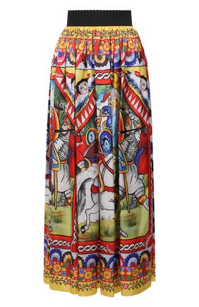 Женская шелковая юбка DOLCE & GABBANA разноцветного цвета по цене 94950 руб., арт. F4BU6T/GDS12 | Фото 1 Женская шелковая юбка DOLCE & GABBANA разноцветного цвета, арт. F4BU6T/GDS12 | Фото 1 (Материал внешний: Шелк; Женское Кросс-КТ: Юбка-одежда; Длина Ж (юбки, платья, шорты): Макси; Стили: Гламурный)