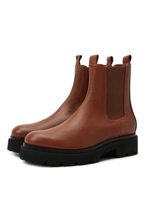 Женские кожаные ботинки KITON оранжевого цвета по цене 89950 руб., арт. D52803X04R81 | Фото 1 Женские кожаные ботинки KITON оранжевого цвета, арт. D52803X04R81 | Фото 1