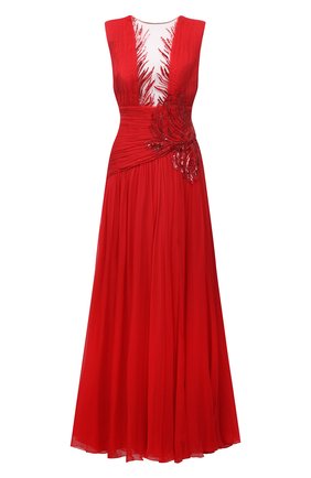 Женское платье ZUHAIR MURAD красного цвета по цене 595000 руб., арт. DRS21038/CHSI020 | Фото 1 Женское платье ZUHAIR MURAD красного цвета, арт. DRS21038/CHSI020 | Фото 1
