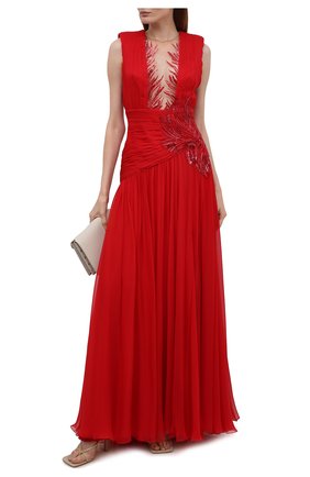 Женское платье ZUHAIR MURAD красного цвета по цене 595000 руб., арт. DRS21038/CHSI020 | Фото 2 Женское платье ZUHAIR MURAD красного цвета, арт. DRS21038/CHSI020 | Фото 2