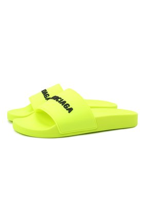 Женские резиновые шлепанцы BALENCIAGA желтого цвета по цене 29950 руб., арт. 565547/W1S82 | Фото 1 Женские резиновые шлепанцы BALENCIAGA желтого цвета, арт. 565547/W1S82 | Фото 1