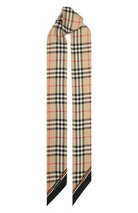 Женский шелковый платок BURBERRY бежевого цвета по цене 14500 руб., арт. 8043353 | Фото 1 Женский шелковый платок BURBERRY бежевого цвета, арт. 8043353 | Фото 1