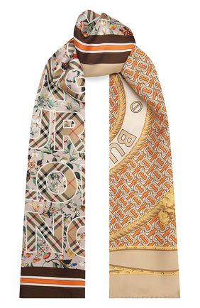 Женский шелковый платок BURBERRY бежевого цвета по цене 47300 руб., арт. 8043167 | Фото 1 Женский шелковый платок BURBERRY бежевого цвета, арт. 8043167 | Фото 1