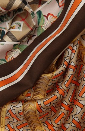 Женский шелковый платок BURBERRY бежевого цвета по цене 47300 руб., арт. 8043167 | Фото 2 Женский шелковый платок BURBERRY бежевого цвета, арт. 8043167 | Фото 2