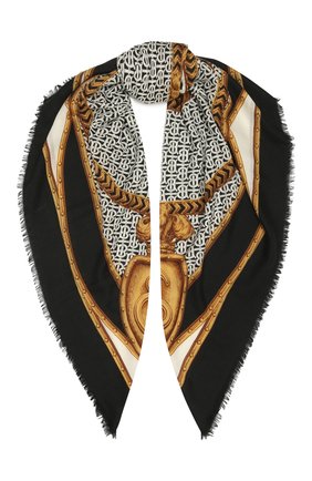 Женская кашемировая шаль BURBERRY серого цвета, арт. 8043163 | Фото 1 (Материал: Кашемир, Шерсть, Текстиль)