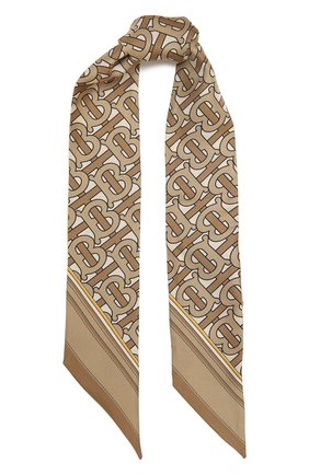 Женский шелковый шарф BURBERRY бежевого цвета по цене 12600 руб., арт. 8042630 | Фото 1 Женский шелковый шарф BURBERRY бежевого цвета, арт. 8042630 | Фото 1