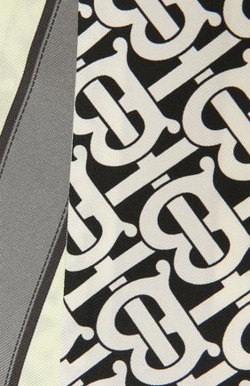 Женский шелковый шарф BURBERRY черно-белого цвета по цене 12600 руб., арт. 8042629 | Фото 2 Женский шелковый шарф BURBERRY черно-белого цвета, арт. 8042629 | Фото 2