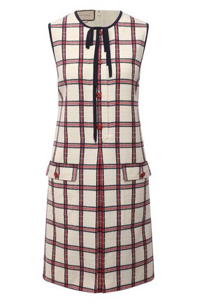 Женское платье из шерсти и хлопка GUCCI красного цвета по цене 196400 руб., арт. 657966/ZAGLI | Фото 1 Женское платье из шерсти и хлопка GUCCI красного цвета, арт. 657966/ZAGLI | Фото 1 (Материал внешний: Шерсть; Случай: Повседневный; Женское Кросс-КТ: Платье-одежда; Длина Ж (юбки, платья, шорты): Мини; Материал подклада: Синтетический материал; Стили: Гламурный)
