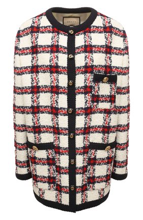 Женский жакет GUCCI красного цвета по цене 247800 руб., арт. 660820/ZAGLK | Фото 1 Женский жакет GUCCI красного цвета, арт. 660820/ZAGLK | Фото 1 (Длина (для топов): Стандартные; Материал внешний: Синтетический материал; Случай: Повседневный; 1-2-бортные: Однобортные; Женское Кросс-КТ: Жакет-одежда; Материал подклада: Вискоза; Рукава: Длинные; Стили: Гламурный)