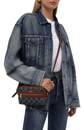 Женская сумка ophidia GUCCI синего цвета по цене 79100 руб., арт. 517350/2KQGG | Фото 2 Женская сумка ophidia GUCCI синего цвета, арт. 517350/2KQGG | Фото 2 (Сумки-технические: Сумки через плечо; Ремень/цепочка: На ремешке; Размер: mini; Материал: Текстиль)