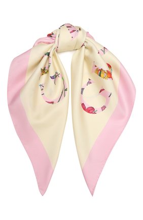 Женский шелковый платок GUCCI разноцветного цвета по цене 39950 руб., арт. 663683/3G001 | Фото 1 Женский шелковый платок GUCCI разноцветного цвета, арт. 663683/3G001 | Фото 1
