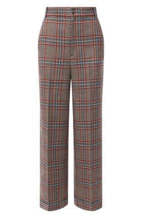 Женские брюки из шерсти и хлопка GUCCI коричневого цвета по цене 109200 руб., арт. 652124/ZAGL2 | Фото 1 Женские брюки из шерсти и хлопка GUCCI коричневого цвета, арт. 652124/ZAGL2 | Фото 1 (Материал внешний: Шерсть, Хлопок; Длина (брюки, джинсы): Стандартные; Материал подклада: Синтетический материал; Женское Кросс-КТ: Брюки-одежда; Силуэт Ж (брюки и джинсы): Широкие; Стили: Гламурный)