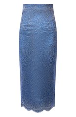 Женская юбка из хлопка и вискозы DOLCE & GABBANA голубого цвета, арт. F4B7IT/HLM4T | Фото 1 (Стили: Гламурный; Женское Кросс-КТ: Юбка-одежда; Материал внешний: Хлопок; Длина Ж (юбки, платья, шорты): До колена; Материал подклада: Шелк)