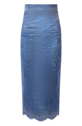 Женская юбка из хлопка и вискозы DOLCE & GABBANA голубого цвета по цене 151500 руб., арт. F4B7IT/HLM4T | Фото 1