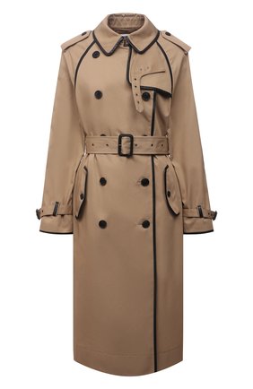 Женский тренч SAINT LAURENT бежевого цвета по цене 286000 руб., арт. 662028/Y039W | Фото 1 Женский тренч SAINT LAURENT бежевого цвета, арт. 662028/Y039W | Фото 1 (Материал внешний: Хлопок, Синтетический материал; Рукава: Длинные; Длина (верхняя одежда): Длинные; Материал подклада: Купро; Стили: Гламурный)