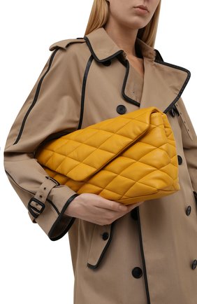 Женский клатч sade SAINT LAURENT желтого цвета по цене 112500 руб., арт. 655004/1EL01 | Фото 2 Женский клатч sade SAINT LAURENT желтого цвета, арт. 655004/1EL01 | Фото 2