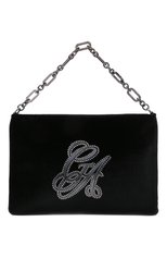 Женская сумка GIORGIO ARMANI черного цвета, арт. Y1H389/YQR2X | Фото 1 (Ремень/цепочка: С цепочкой; Сумки-технические: Сумки top-handle; Размер: mini; Материал: Текстиль)