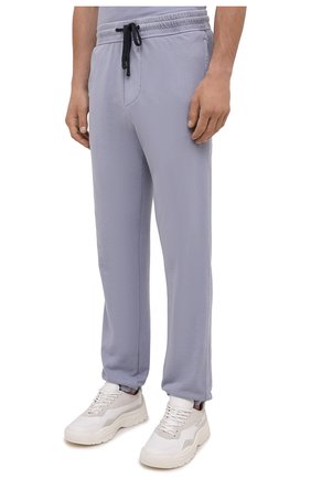 Мужские хлопковые брюки JAMES PERSE голубого цвета, арт. MXA1161 | Фото 3 (Длина (брюки, джинсы): Стандартные; Кросс-КТ: Спорт; Материал внешний: Хлопок; Стили: Спорт-шик)