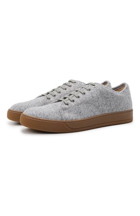 Мужские текстильные кеды dbb1 LANVIN серого цвета по цене 47250 руб., арт. FM-SKDBB1-FELT-A21 | Фото 1 Мужские текстильные кеды dbb1 LANVIN серого цвета, арт. FM-SKDBB1-FELT-A21 | Фото 1 (Материал внутренний: Натуральная кожа; Подошва: Массивная; Материал внешний: Текстиль; Материал утеплителя: Без утеплителя; Длина стельки: 26,2, 29,5, 28,8, 27,8, 27,4, 31,8; Стили: Классический; ширина носка стельки: 10,1, 8,2; толщина подошвы: 3,3, 3)