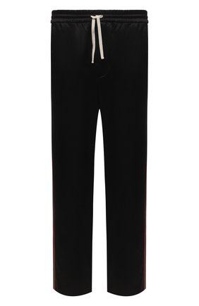Мужские брюки из хлопка и вискозы GUCCI черного цвета по цене 103500 руб., арт. 654880/ZAGU7 | Фото 1 Мужские брюки из хлопка и вискозы GUCCI черного цвета, арт. 654880/ZAGU7 | Фото 1 (Материал внешний: Хлопок, Вискоза; Длина (брюки, джинсы): Стандартные; Случай: Повседневный; Стили: Спорт-шик)