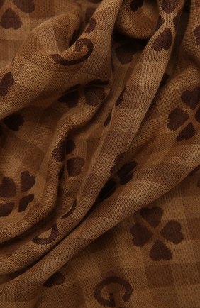 Мужской хлопковый шарф GUCCI коричневого цвета по цене 41200 руб., арт. 662446/4G114 | Фото 2 Мужской хлопковый шарф GUCCI коричневого цвета, арт. 662446/4G114 | Фото 2