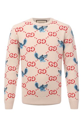 Мужской шерстяной свитер gucci x freya hartas GUCCI кремвого цвета по цене 111000 руб., арт. 661836/XKBXX | Фото 1 Мужской шерстяной свитер gucci x freya hartas GUCCI кремвого цвета, арт. 661836/XKBXX | Фото 1