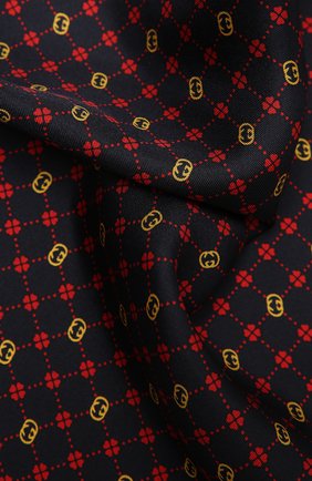 Мужской шелковый платок GUCCI темно-синего цвета по цене 13800 руб., арт. 660425/4G001 | Фото 2 Мужской шелковый платок GUCCI темно-синего цвета, арт. 660425/4G001 | Фото 2