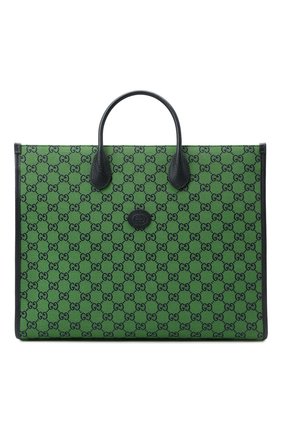 Мужская текстильная сумка-тоут gg multicolor GUCCI зеленого цвета по цене 156500 руб., арт. 659980/2UZAN | Фото 1 Мужская текстильная сумка-тоут gg multicolor GUCCI зеленого цвета, арт. 659980/2UZAN | Фото 1