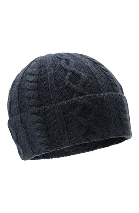 Мужская кашемировая шапка BRUNELLO CUCINELLI темно-синего цвета, арт. M2294030 | Фото 1 (Материал: Кашемир, Шерсть, Текстиль; Кросс-КТ: Трикотаж)