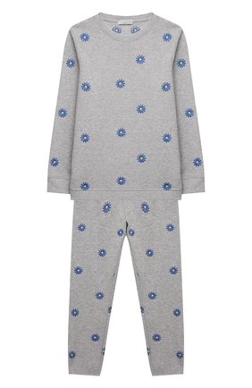 Детская комплект из свитшота и брюк STELLA MCCARTNEY серого цвета по цене 10550 руб., арт. 603373/SQJE8 | Фото 1 Детская комплект из свитшота и брюк STELLA MCCARTNEY серого цвета, арт. 603373/SQJE8 | Фото 1 (Материал внешний: Хлопок; Рукава: Длинные; Девочки Кросс-КТ: Костюмы-спорт; Ростовка одежда: 9 лет | 134 см, 12 лет | 152 см, 13 - 15 лет | 158 см, 16 лет | 164 см, 18 мес | 86 см, 2 года | 92 см, 3 года | 98 см, 4 года | 104 см, 5 лет | 110 см, 7 лет | 122 см)