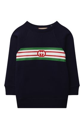 Детский хлопковый свитшот GUCCI темно-синего цвета по цене 21500 руб., арт. 653687/XJDK7 | Фото 1 Детский хлопковый свитшот GUCCI темно-синего цвета, арт. 653687/XJDK7 | Фото 1