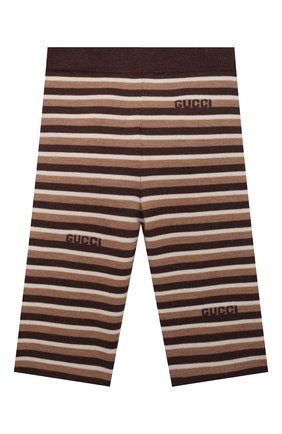 Детские шерстяные брюки GUCCI бежевого цвета по цене 22550 руб., арт. 659223/XKBWL | Фото 2 Детские шерстяные брюки GUCCI бежевого цвета, арт. 659223/XKBWL | Фото 2