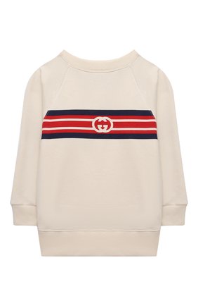 Детский хлопковый свитшот GUCCI светло-бежевого цвета по цене 21500 руб., арт. 653687/XJDK7 | Фото 1 Детский хлопковый свитшот GUCCI светло-бежевого цвета, арт. 653687/XJDK7 | Фото 1