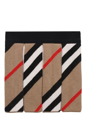 Детская юбка из шерсти и вискозы BURBERRY бежевого цвета по цене 22300 руб., арт. 8040948 | Фото 1 Детская юбка из шерсти и вискозы BURBERRY бежевого цвета, арт. 8040948 | Фото 1